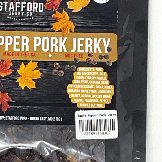 Maple Pepper Pork Jerky Black Angus Beef Maryland, Delaware, and
